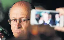  ?? ANDRE DUSEK/ESTADÃO-9/8/2017 ?? Estratégia. ‘Vou trabalhar para unir o Brasil’, disse Alckmin