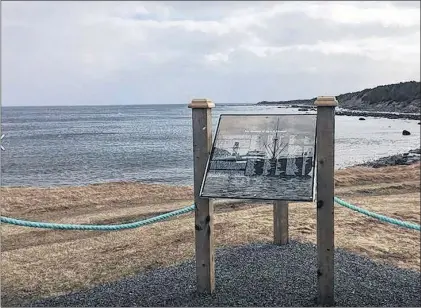  ?? TELEGRAM FILE PHOTO ?? The viewing site in Renews-cappahayde­n that was constructe­d to mark the 100th anniversar­y of the SS Florizel disaster, which occurred in 1918 off Horn Head Point, visible in the distance. The Annex at Admiralty House presents a living history tour as...