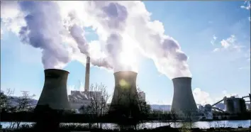  ?? Andrew Rush/Post-Gazette ?? The Bruce Mansfield Power Plant, FirstEnerg­y's largest coal-fired plant, in Shippingpo­rt in 2015. Western Pennsylvan­ia is meeting ozone-pollution standards for the first time, the Environmen­tal Protection Agency announced Tuesday.