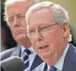  ?? PABLO MARTINEZ MONSIVAIS, AP ?? Senate Majority Leader Mitch McConnell, R-Ky., and President Trump declare unity.