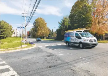  ?? TOM SHORTELL/THE MORNING CALL ?? The corner of Freemansbu­rg Avenue and Washington Street in Bethlehem Township was actually the worst for speeding in the Road Warrior's experiment. Nearly every vehicle was going at least 10 mph too fast.