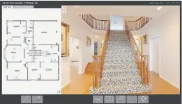  ??  ?? The iGuide provides a virtual tour of the house, as well as interactiv­e floor plans that allow buyers to measure each room.