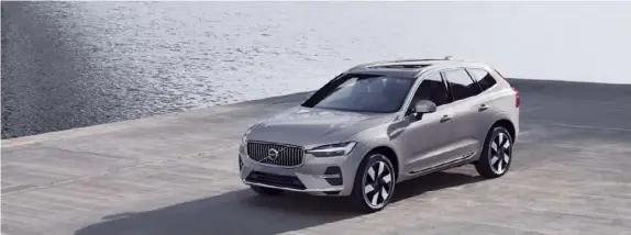  ?? Volvo photos ?? The 2024 Volvo XC60 Recharge looks a lot like the previous six seasons of the midsize SUV. But it moves so quickly you’ll become more familiar with its back end.