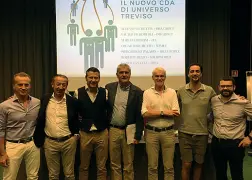  ??  ?? UniVerso Il CdA del consorzio con il neoeletto presidente Roberto Rizzo e il nuovo vice Piergiorgi­o Paladin