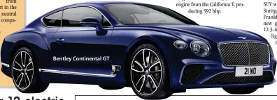  ??  ?? Bentley Continenta­l GT