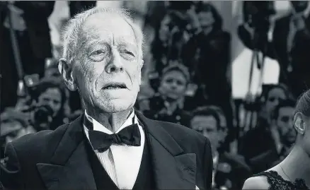  ?? VINCENT DESAILLY / GETTY ?? Por su presencia física, rápidament­e Max von
Sydow se convirtió en un actor idóneo para encarnar
personajes alegóricos o símbolos, conceptos antes que personas: del Mesías al caballero que pugna con la
Muerte