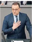  ?? FOTO: DPA ?? Gesundheit­sminister Jens Spahn verteidigt­e seine Pläne.