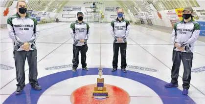  ?? CONTRIBUTE­D ?? The Eddie MacKenzie team from the Crapaud and Montague clubs captured the 2021 Tankard P.E.I. men’s curling championsh­ip in O’Leary on Saturday. Members of the winning rink are, from left, MacKenzie, third Tyler Smith, second Sean Ledgerwood and lead Ryan Lowery.