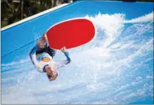  ?? Photo contribute­d ?? Jonathan Hintz displays his flowboardi­ng skills at Aquaworld Cancun, site of the 2017 world flowboardi­ng championsh­ips.