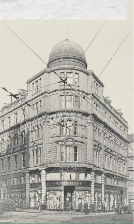  ??  ?? Above: Winston Churchill, centre, in Dundee. Right: Dundee’s GL Wilson department store.