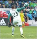  ?? MICHAEL REEVES — FOR DIGITAL FIRST MEDIA ?? Columbus goalie and Downingtow­n West product Zack Steffen throws to a teammate Saturday vs. the Union.