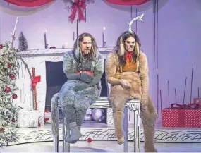  ?? DAVID COTTER/NBC ?? Denis O’hare, left, as Old Max and Booboo Stewart as Young Max in a scene from NBC’S “Dr. Seuss’ The Grinch Musical!”