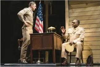  ?? JOAN MARCUS PHOTOS ?? William Connell and Norm Lewis in “A Soldier’s Play,” in Chicago at the CIBC Theatre.