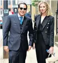  ?? ?? James Stunt with his girlfriend Helena Robinson outside court in Leeds, yesterday