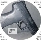  ??  ?? Replica gun