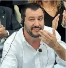  ??  ?? Divisi Matteo Salvini ha invitato Massimo D’Alema sul palco di Alzano ma lui ha gentilment­e declinato