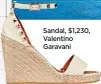  ?? ?? Sandal, $1,230, Valentino Garavani