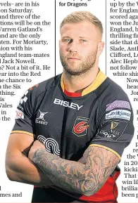  ??  ?? Back in harness: Ross Moriarty has returned to action after suffering concussion while playing for Dragons