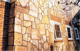  ?? TIM CARTER ?? This wall is made with real stone. You can achieve a similar look using artificial stone or other comparable products.