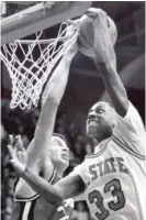  ?? | AP FILES ?? Charles Shacklefor­d, a North Carolina State basketball star during the 1980s, spent six seasons in theNBAbut had his share of problems away fromthe court.