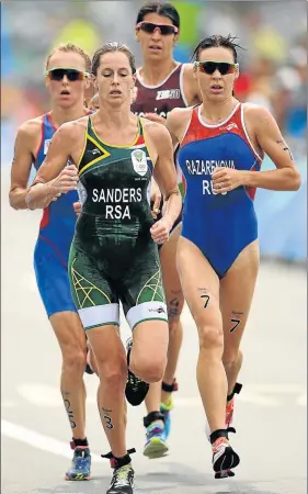  ?? Picture: GETTY IMAGES ?? OLYMPIC STANDARD: Gillian Sanders in action during triathlon at the 2016 Olympic Games in Rio, Brazil the women’s