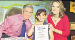  ??  ?? Charlotte Hawkins and Keith Lovell with last year’s Going for Gold winner, Tanisha Jones and right; Tanisha at Jumpers Trampoline Group