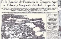  ??  ?? Diario EL IMPARCIAL del 30 de septiembre de 1913. En aquel asalto al tren, en Tlaxcala, el maquinista murió por balazos y el fogonero fue herido de gravedad.