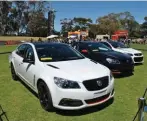  ??  ?? BELOW The last three Final Edition Commodores in captivity, a Director, Magnum and Motorsport Edition were auctioned off for charity, raising over $300,000 for charity.