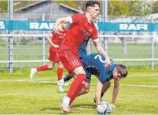  ?? FOTO: ROLF SCHULTES ?? Nur Luis Pfaumann traf für den TSV Berg im Heimspiel gegen die Sport-Union Neckarsulm.