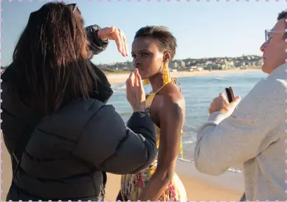  ?? PICTURE: SUPPLIED ?? Nokuthula ‘Thuli’ Masilela on location for the Forever New photoshoot on Maroubra Beach, Australia.