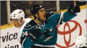  ?? AP FILE PHOTO ?? Jonathan Cheechoo had 56 goals for the Sharks in 2005-06.