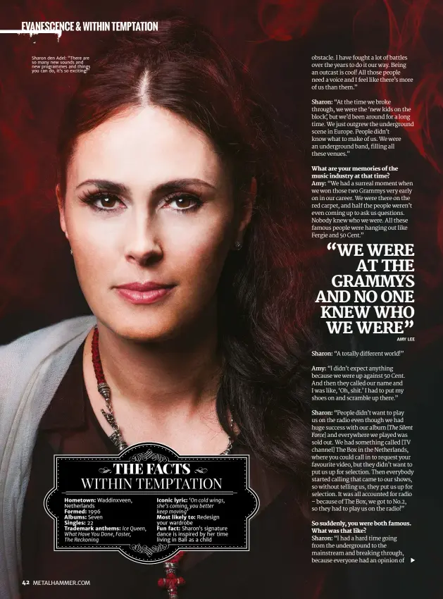  ??  ?? sharon den adel: “there are so many new sounds and new programmes and things you can do, it’s so exciting!”