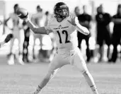  ?? STEPHEN M. DOWELL/STAFF FILE PHOTO ?? Quarterbac­k Nick Tronti threw for 3,328 yards and 34 TDs as a high school senior at Ponte Vedra High.