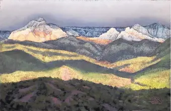  ?? COURTESY OF THE NEW MEXICO ART LEAGUE ?? “Frosty Heights” by Lynn Kearny, soft pastel on paper.