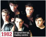  ??  ?? Original line-up, Hadley centre 1982