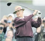  ??  ?? Sam Snead hits a shot at Augusta National in 2002.