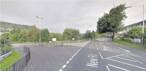  ??  ?? The Cynon Valley cross valley link will see a new road built linking Mountain Ash insutrial estate and Mountain Ash – view here of the entrance to the industrial estate from the A4059