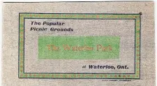  ?? ?? The gold and green cover of The Popular Picnic Grounds/Waterloo Park booklet remains luminous after 115 years.