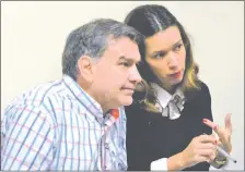  ??  ?? Rubén Darío Quesnel y su abogada Melisa Estigarrib­ia.