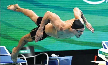  ??  ?? Kyle Chalmers triumphed in the 100m freestyle at Australia’s Olympic selection trials in a swift 47.59 seconds. Photograph: Mark Brake/ Getty Images