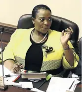  ?? /THULI DLAMINI ?? MEC for co-operative governance and traditiona­l affairs in KZN, Nomusa Dube-Ncube.