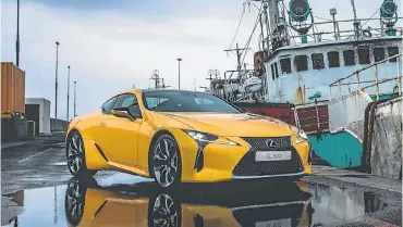  ??  ?? Above: The Lexus LC500 is stunning from every angle. Right: The LC will be a rare sight but not one anyone will miss.