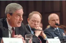  ?? KEVIN WOLF, AP ?? Mueller testifies on Capitol Hill on Feb. 5, 2008.
