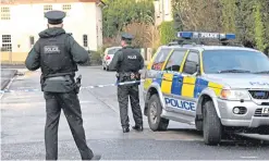  ?? PHOTOPRESS ?? Police at the scene of the burglary in Lismoyne Park, Belfast