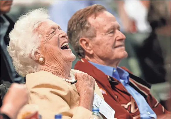  ?? DAVID J. PHILLIP/AP ?? Former President George H.W. Bush said he looked forward to a heavenly reunion with his wife, Barbara, who died in April. After calling their eldest son, former President George W. Bush, to tell him he loved him, Bush went to join his wife Nov. 30.