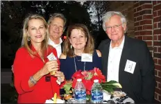  ?? NWA Democrat-Gazette/CARIN SCHOPPMEYE­R ?? Deborah and Greg Temple (from left) and Sudie and Walt Henderson visit at the Chancellor’s Society reception.