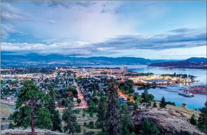  ?? CarRentals.com: ?? Kelowna has been named one of the 33 most scenic towns in North America by CarRentals.com.