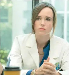 ?? | SONY PICTURES ?? Ellen Page plays a med student running dangerous experiment­s for a glimpse of the afterlife in the new “Flatliners” movie.