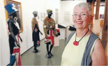  ??  ?? A great thing: The Signing Belonging curator Anne Philbin at her exhibition. Photos: CAMERON BURNELL/FAIRFAX NZ