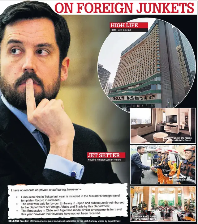  ??  ?? JET SETTER Housing Minister Eoghan Murphy